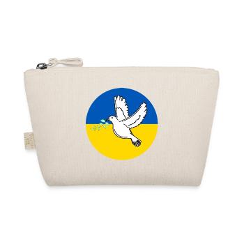 Ukraine Flag with peace dove - Organic Pouch - nature - Front