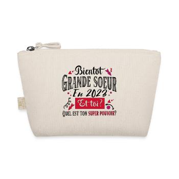 Grande Sœur 2023 Super Pouvoir Cadeau Femme Humour - Trousse biologique - nature - Devant
