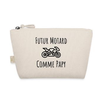 Bebe motard cadeau naissance moto - Trousse biologique - nature - Devant