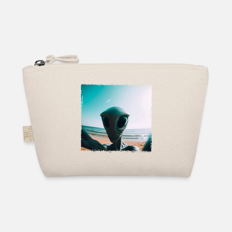 Alien Beach Selfie - Bio-Täschchen - Natur