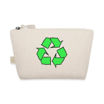 Recycling Symbol, dekorative Zeichnung, anpassbar. - Bio-Täschchen - Natur - Vorne