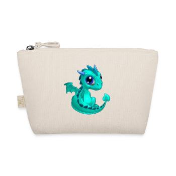 Bébé dragon Cyan | Mignon bébé dragon cyan - Trousse biologique - nature - Devant