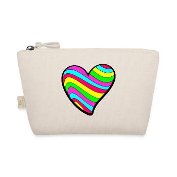 Psychedelic Love Heart - Organic Pouch - nature - Front
