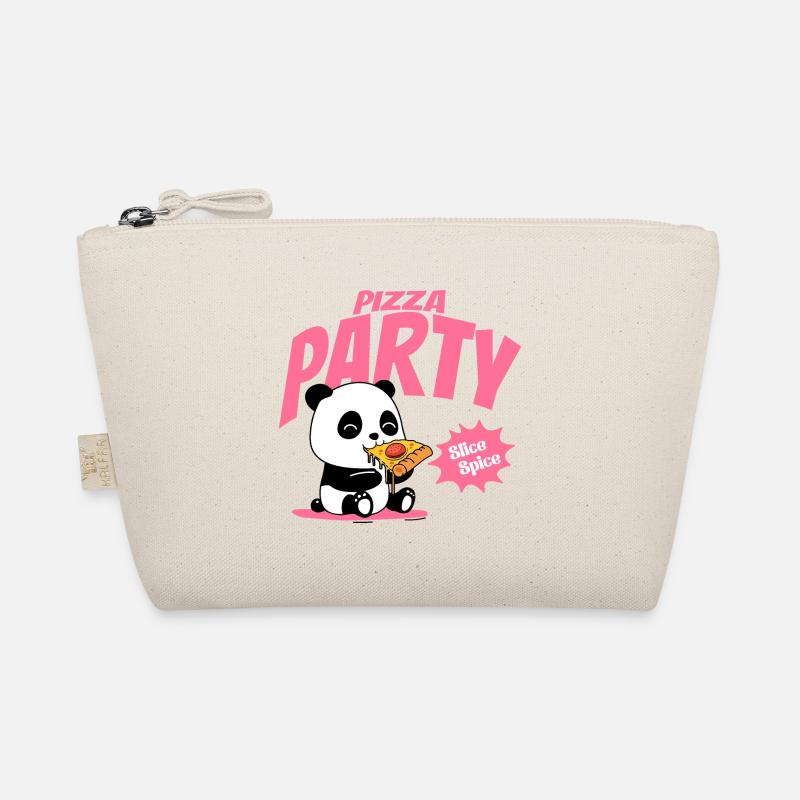 Panda isst pizza Bio-Täschchen