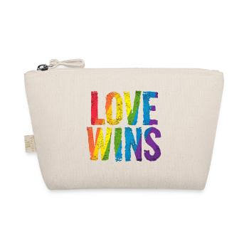 Love Wins | Pride Statement - Organic Pouch - nature - Front