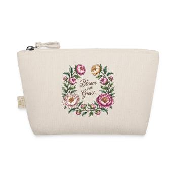 Bloom with Grace – Pfingstrosenkranz - Bio-Täschchen - Natur - Vorne