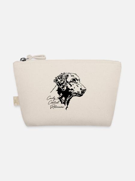 CURLY COATED RETRIEVER Hunde Portrait Wilsigns - Bio-Täschchen - Natur - Vorne
