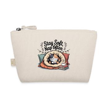 Stay Soft, Nap Often – Cuddly Cat - Organic Pouch - nature - Front