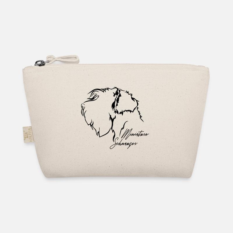 MINIATURE SCHNAUZER Profil Hunde Hund Wilsigns - Bio-Täschchen - Natur