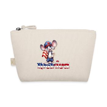 Maus Amerika Stars and Stripes Baseball 4. Juli - Bio-Täschchen - Natur - Vorne
