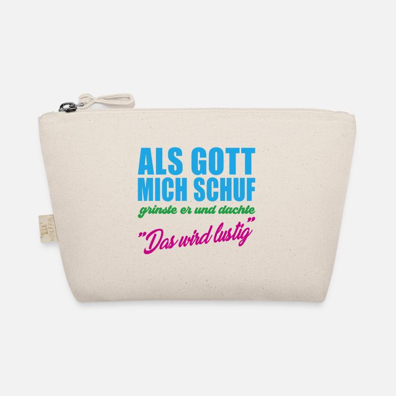 Als Gott mich schuf Geschenkidee Bio-Täschchen