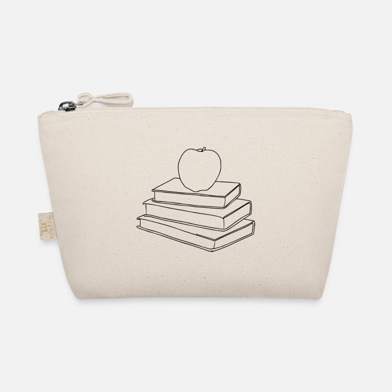Apple auf Buchstapel Bio-Täschchen