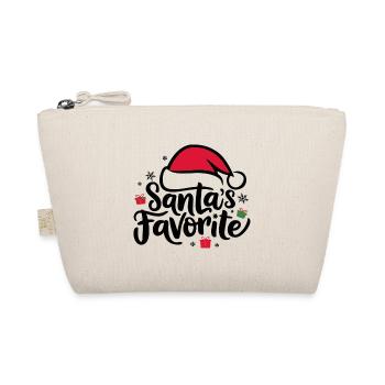 Santa's Favorite Santa Hat - Organic Pouch - nature - Front