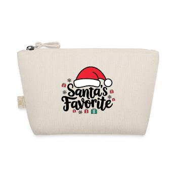 Santa's Favorite Santa Hat - Organic Pouch - nature - Front