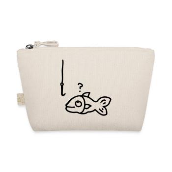 Fisch Angelhaken - line - Bio-Täschchen - Natur - Vorne