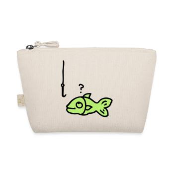 Fisch Angelhaken - Bio-Täschchen - Natur - Vorne
