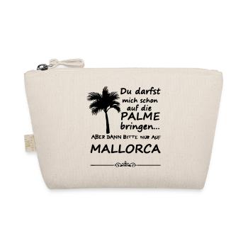 Palme auf Mallorca Urlaub Spruch Geschenk - Bio-Täschchen - Natur - Vorne