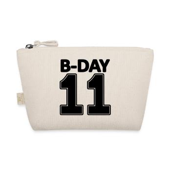 11. Geburtstag Zahl Nummer elf 11 Trikot College - Bio-Täschchen - Natur - Vorne