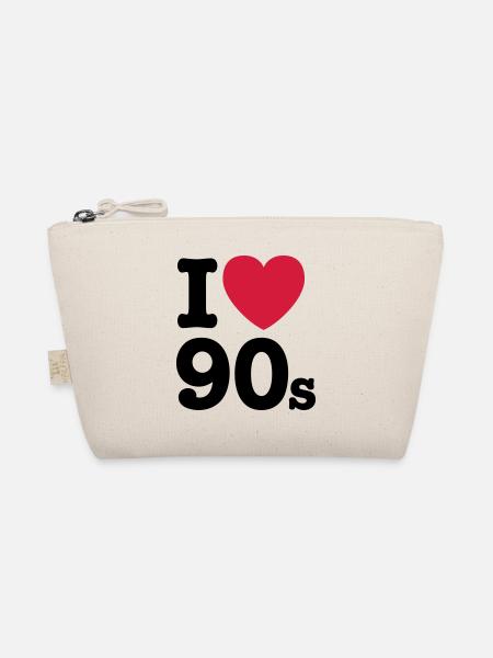 I love the 90s - Bio-Täschchen - Natur