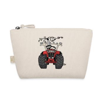0143 roter Traktor 1255 - Bio-Täschchen - Natur - Vorne
