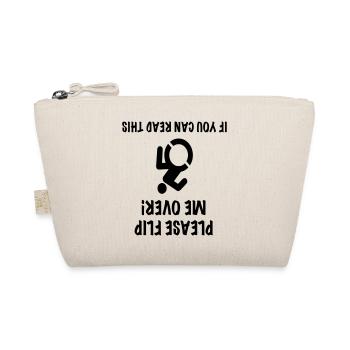 Wheelchair user is upside down. Humour # - Organic Pouch - nature - Front