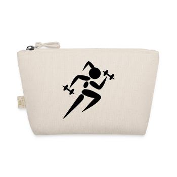 Woman dumbbell dumbbell workout GYM - Organic Pouch - nature - Front