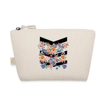 Colorful flowers with black lines - Organic Pouch - nature - Front