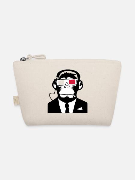3D Ape Monkey Monkey Electroclub Headphones - Organic Pouch - nature - Front
