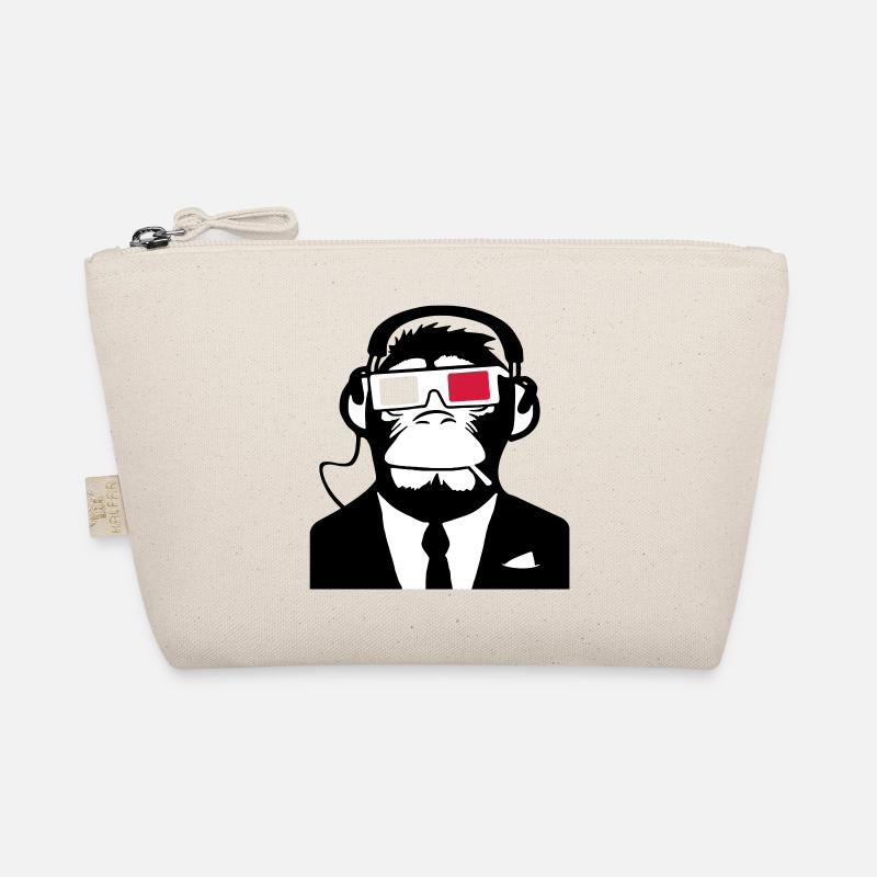 3D Ape Monkey Monkey Electroclub Headphones Organic Pouch