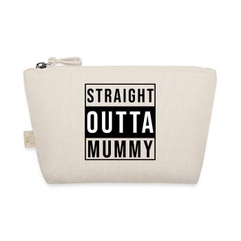 Straight Outta Mummy Black Son Daughter Gift - Organic Pouch - nature - Front