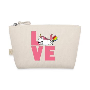 Love Einhorn - Bio-Täschchen - Natur - Vorne