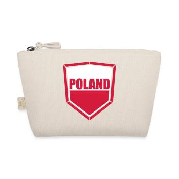 Poland Poland Polish Text Flag Football Fan - Organic Pouch - nature - Front