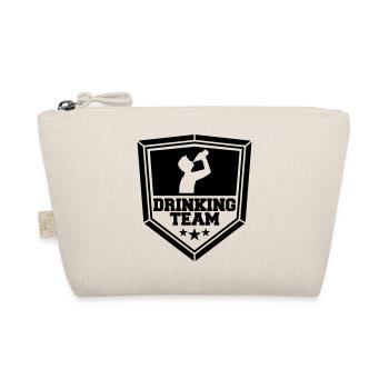 schild wappen cool logo text alkohol b - Bio-Täschchen - Natur - Vorne