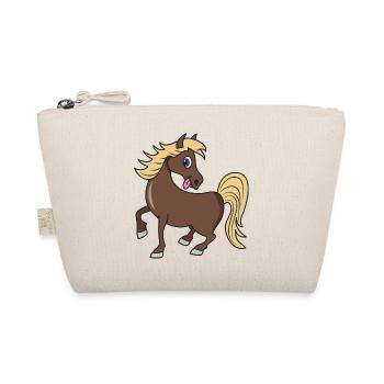 Cute horse pony - Organic Pouch - nature - Front