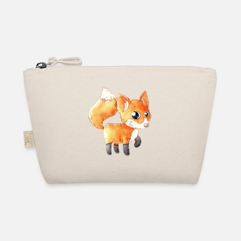 Happy cartoon fox Organic Pouch