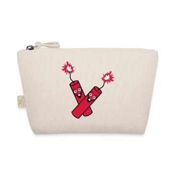 crazy 2 friends team couple party kracher sat - Organic Pouch - nature - Front