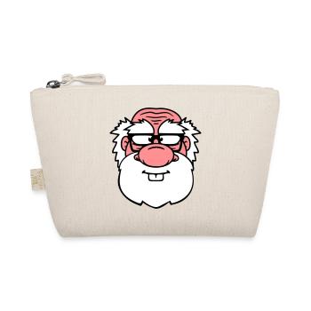 opa alt grossvater papa hornbrille bart nerd geek - Bio-Täschchen - Natur - Vorne