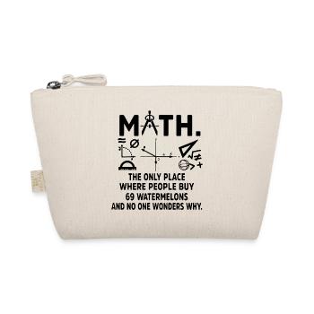 Math Teacher Shirt - Organic Pouch - nature - Front
