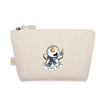 Cadeau de bande dessinée rire de bonhomme de neige I Noël - Trousse biologique - nature - Devant