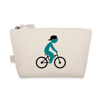 Ein Radfahrer fährt auf seinem Fahrrad - Bio-Täschchen - Natur - Vorne
