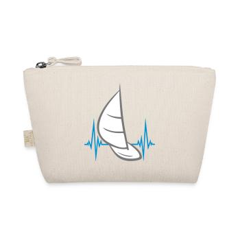 pulse frequency heart beat sea waves boat sailing s - Organic Pouch - nature - Front