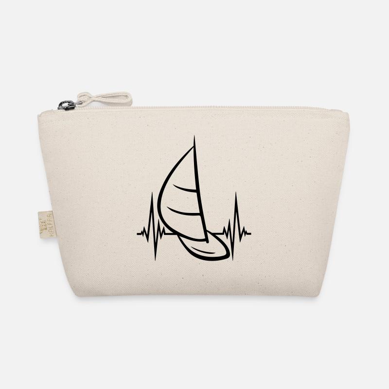 herzschlag puls frequenz meer wellen boot segeln s Bio-Täschchen