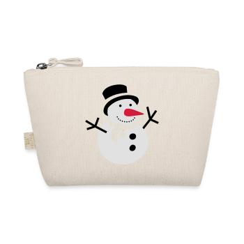 schneemann winter schnee - Bio-Täschchen - Natur - Vorne