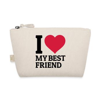 I love my best friend - Bio-Täschchen - Natur - Vorne
