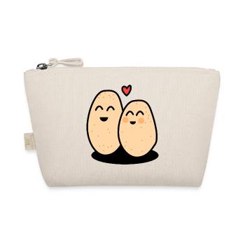 Lovers Karftoffel gift heart - Organic Pouch - nature - Front