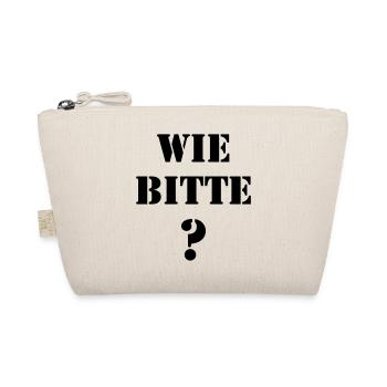 Wie Bitte? Lustige Kinderfragen & Sprüche-Design - Bio-Täschchen - Natur - Vorne