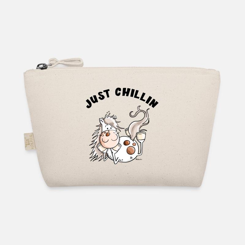 Chillendes Pferd - Comic - Pferde - Geschenk Bio-Täschchen