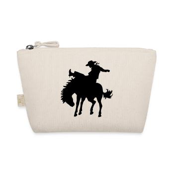 Design with cowboy and horse - Organic Pouch - nature - Front