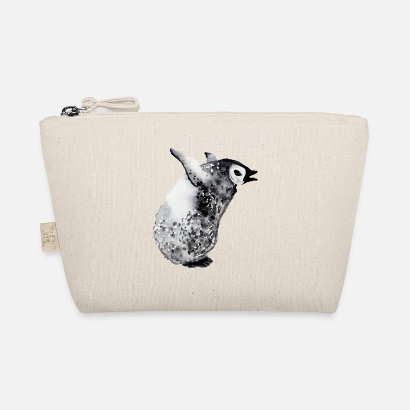 Crying baby penguin - Organic Pouch - nature
