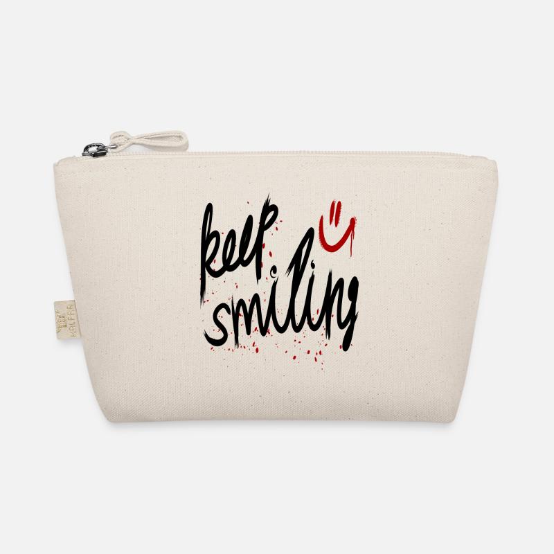 keep smiling - Bio-Täschchen - Natur